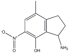 3-Amino-2,3-dihydro-7-methyl-5-nitro-1H-inden-4-ol Struktur