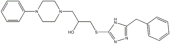 1-[[5-Benzyl-4H-1,2,4-triazol-3-yl]thio]-3-(4-phenylpiperazino)-2-propanol Struktur