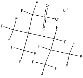 2,2,4-Tris(trifluoromethyl)-1,1,3,3,4,5,5,5-octafluoro-1-pentanesulfonic acid lithium salt Struktur