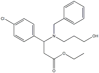 3-[ベンジル(3-ヒドロキシプロピル)アミノ]-3-(4-クロロフェニル)プロピオン酸エチル 化學(xué)構(gòu)造式