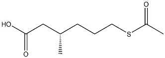 [S,(-)]-6-(Acetylthio)-3-methylhexanoic acid Struktur