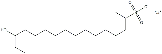 14-Hydroxyhexadecane-2-sulfonic acid sodium salt Struktur