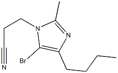 5-Bromo-4-butyl-1-(2-cyanoethyl)-2-methyl-1H-imidazole Struktur