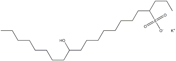 13-Hydroxyhenicosane-4-sulfonic acid potassium salt Struktur