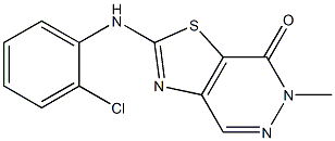 2-(2-Chlorophenylamino)-6-methylthiazolo[4,5-d]pyridazin-7(6H)-one Struktur