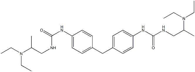 1,1'-Methylenebis(4,1-phenylene)bis[3-[2-(diethylamino)propyl]urea] Struktur