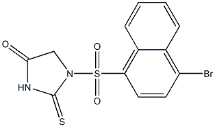 2-Thioxo-1-[[4-bromo-1-naphtyl]sulfonyl]imidazolidin-4-one Struktur