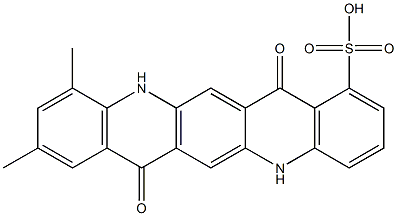 5,7,12,14-Tetrahydro-9,11-dimethyl-7,14-dioxoquino[2,3-b]acridine-1-sulfonic acid Struktur