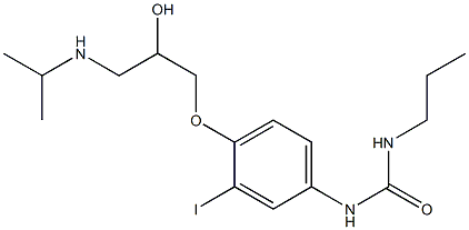 1-Propyl-3-[3-iodo-4-[2-hydroxy-3-[isopropylamino]propoxy]phenyl]urea Struktur