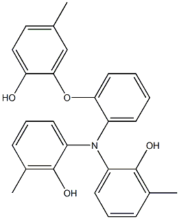 N,N-Bis(2-hydroxy-3-methylphenyl)-2-(2-hydroxy-5-methylphenoxy)benzenamine Struktur