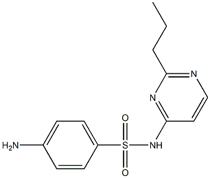 4-Amino-N-(2-propyl-4-pyrimidinyl)benzenesulfonamide Struktur