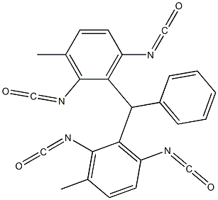 Bis(2,6-diisocyanato-3-methylphenyl)phenylmethane Struktur