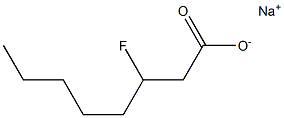 3-Fluorooctanoic acid sodium salt Struktur