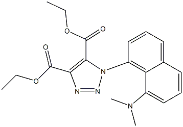 1-[8-(Dimethylamino)-1-naphtyl]-1H-1,2,3-triazole-4,5-dicarboxylic acid diethyl ester Struktur