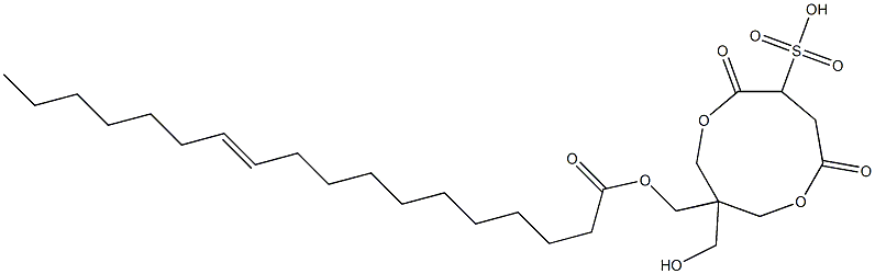 (11E)-11-Octadecenoic acid [1-(hydroxymethyl)-4,7-dioxo-6-sulfo-3,8-dioxacyclononan-1-yl]methyl ester Struktur