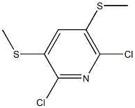 2-Chloro-3-methylthio-5-methylthio-6-chloropyridine Struktur