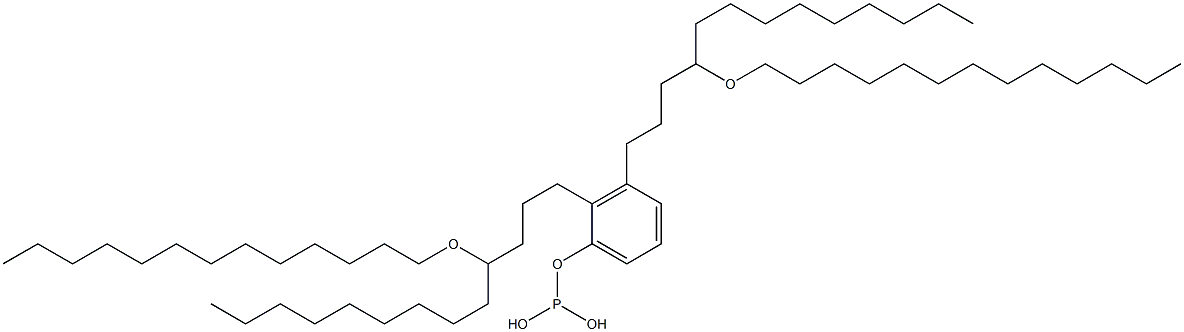 Phosphorous acid bis[4-(tridecyloxy)tridecyl]phenyl ester Struktur