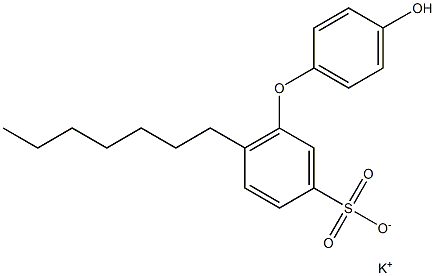 4'-Hydroxy-6-heptyl[oxybisbenzene]-3-sulfonic acid potassium salt Struktur