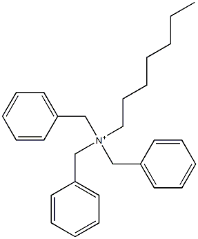 Heptyltribenzylaminium Struktur