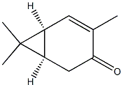 (1S,6R)-3,7,7-Trimethylbicyclo[4.1.0]hept-2-en-4-one Struktur