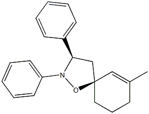 (3R,5S)-2,3-Diphenyl-7-methyl-1-oxa-2-azaspiro[4.5]dec-6-ene Struktur