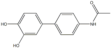 N-(3',4'-Dihydroxy-1,1'-biphenyl-4-yl)acetamide Struktur