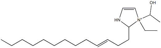 1-Ethyl-1-(1-hydroxyethyl)-2-(3-tridecenyl)-4-imidazoline-1-ium Struktur