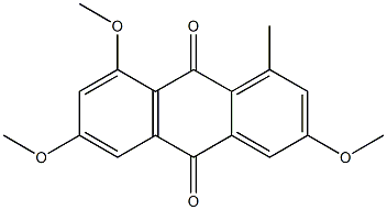 1-Methyl-3-methoxy-6-methoxy-8-methoxy-9,10-anthraquinone Struktur