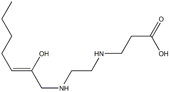 3-[N-[2-[N-(2-Hydroxy-2-heptenyl)amino]ethyl]amino]propionic acid Struktur