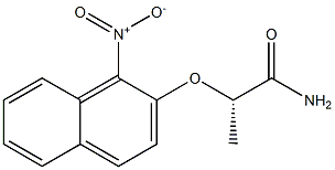 [S,(-)]-2-[(1-Nitro-2-naphtyl)oxy]propionamide Struktur