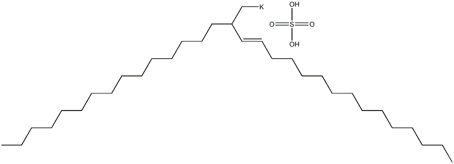 Sulfuric acid 2-pentadecyl-3-heptadecenyl=potassium ester salt Struktur