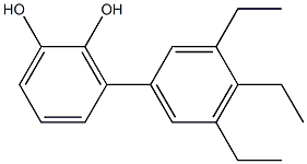 3-(3,4,5-Triethylphenyl)benzene-1,2-diol Struktur