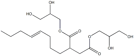 2-(4-Octenyl)succinic acid bis(2,3-dihydroxypropyl) ester Struktur