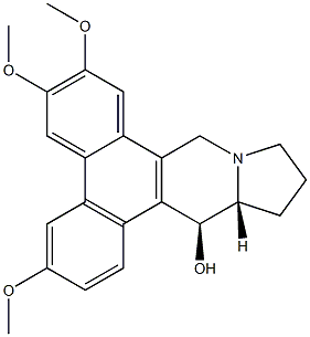 (12aR,13S)-3,6,7-Trimethoxy-13-hydroxy-9,10,11,12,12a,13-hexahydro-9a-aza-9aH-cyclopenta[b]triphenylene Struktur