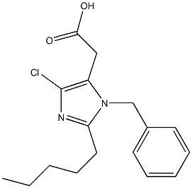 4-Chloro-2-pentyl-1-(benzyl)-1H-imidazole-5-acetic acid Struktur