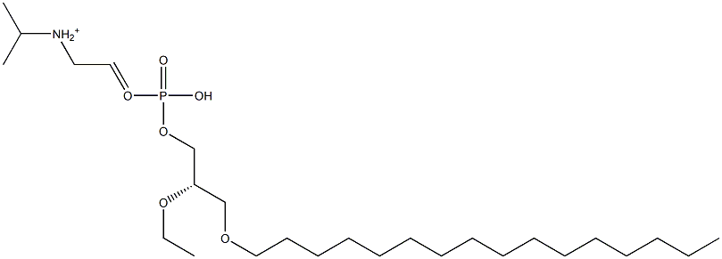 2-[[(S)-2-Ethoxy-3-hexadecyloxypropoxy]phosphonyloxy]-N-isopropylethanaminium Struktur