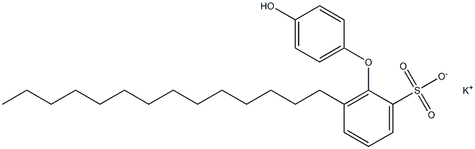 4'-Hydroxy-6-tetradecyl[oxybisbenzene]-2-sulfonic acid potassium salt Struktur