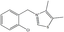 3-[(2-Chlorophenyl)methyl]-4,5-dimethylthiazol-3-ium Struktur