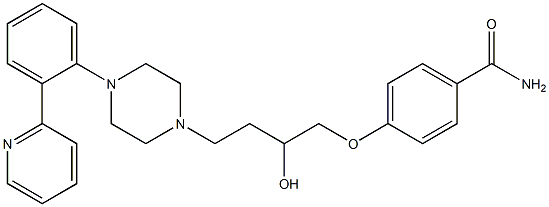 4-[2-Hydroxy-4-[4-[2-(2-pyridinyl)phenyl]-1-piperazinyl]butoxy]benzamide Struktur