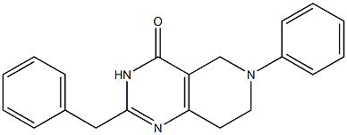 2-Benzyl-6-phenyl-5,6,7,8-tetrahydropyrido[4,3-d]pyrimidin-4(3H)-one Struktur