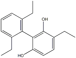 4-Ethyl-2-(2,6-diethylphenyl)benzene-1,3-diol Struktur