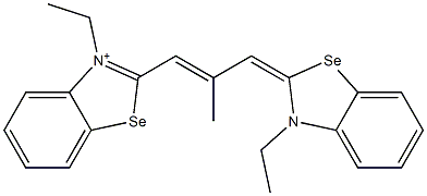 3-Ethyl-2-[3-(3-ethylbenzoselenazol-2(3H)-ylidene)-2-methyl-1-propenyl]benzoselenazol-3-ium Struktur