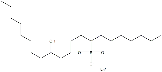 13-Hydroxyhenicosane-8-sulfonic acid sodium salt Struktur