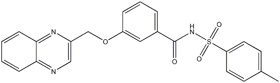 3-(2-Quinoxalinylmethoxy)-N-(p-tolylsulfonyl)benzamide Struktur