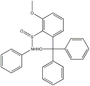 2-(Diphenylhydroxymethyl)-N-phenyl-6-methoxybenzenesulfinamide Struktur