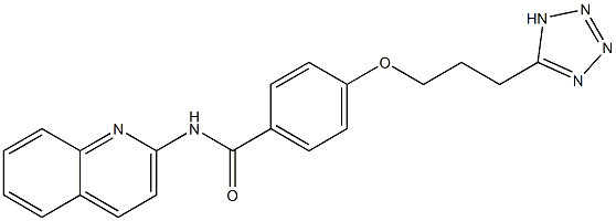 4-[3-(1H-Tetrazol-5-yl)propoxy]-N-(2-quinolyl)benzamide Struktur