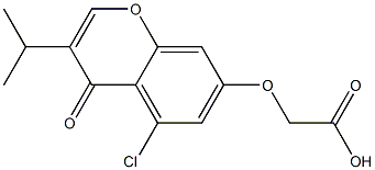 [(5-Chloro-3-isopropyl-4-oxo-4H-1-benzopyran-7-yl)oxy]acetic acid Struktur