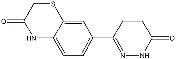 7-[(1,4,5,6-テトラヒドロ-6-オキソピリダジン)-3-イル]-2H-1,4-ベンゾチアジン-3(4H)-オン 化學(xué)構(gòu)造式