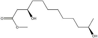 (3R,11R)-3,11-Dihydroxylauric acid methyl ester Struktur