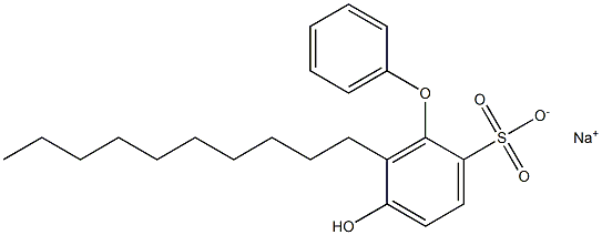 5-Hydroxy-6-decyl[oxybisbenzene]-2-sulfonic acid sodium salt Struktur